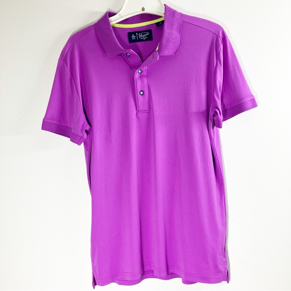 Penguin Purple Polo Shirt Size Medium EUC